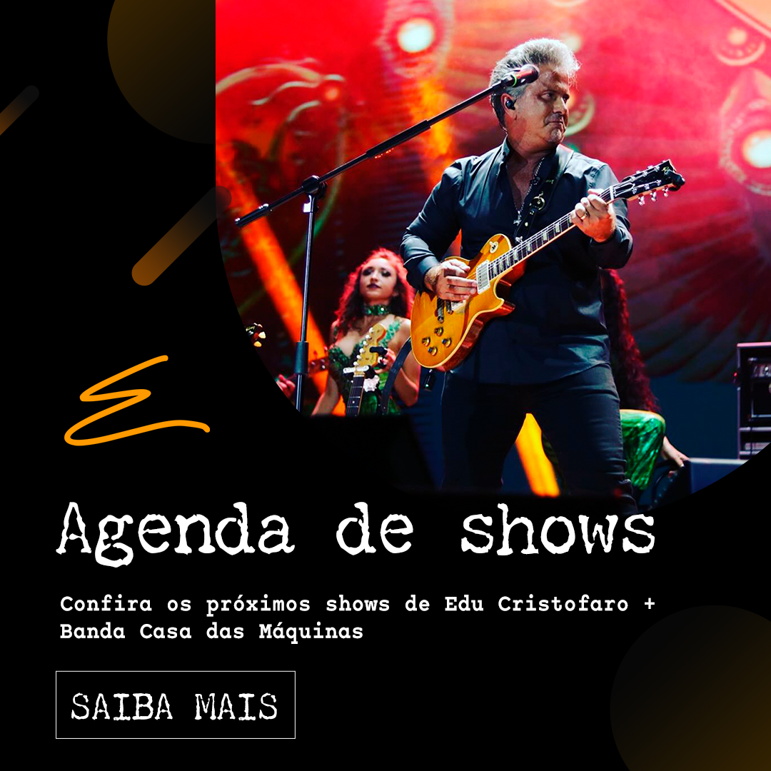 Banner da agenda de shows de Eduardo Cristofaro